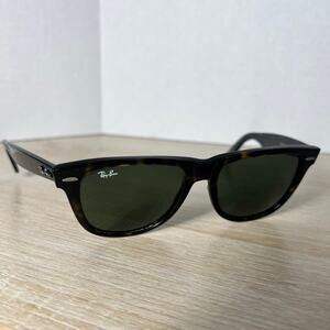 Ray-Ban Wayfarer Sunglasses Tortoise Shell Italy READ DESC WIDE ARMS